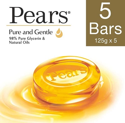 India Desire : Buy Pears Pure and Gentle Soap Bar, 125g (Pack of 5) at Rs. 186 from Amazon [MRP Rs 265]